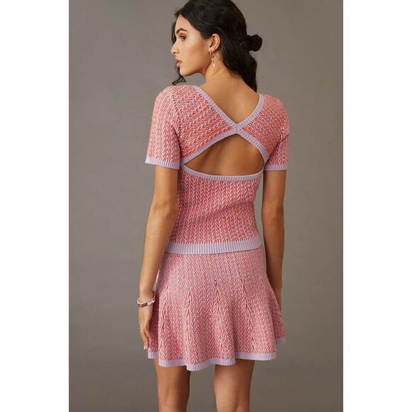 Anthropologie -Maeve Colorblocked Knit Skirt Set - Picture 8 of 8